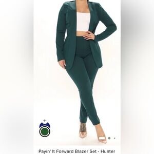 Fashion Nova Hunter Green Pantsuit